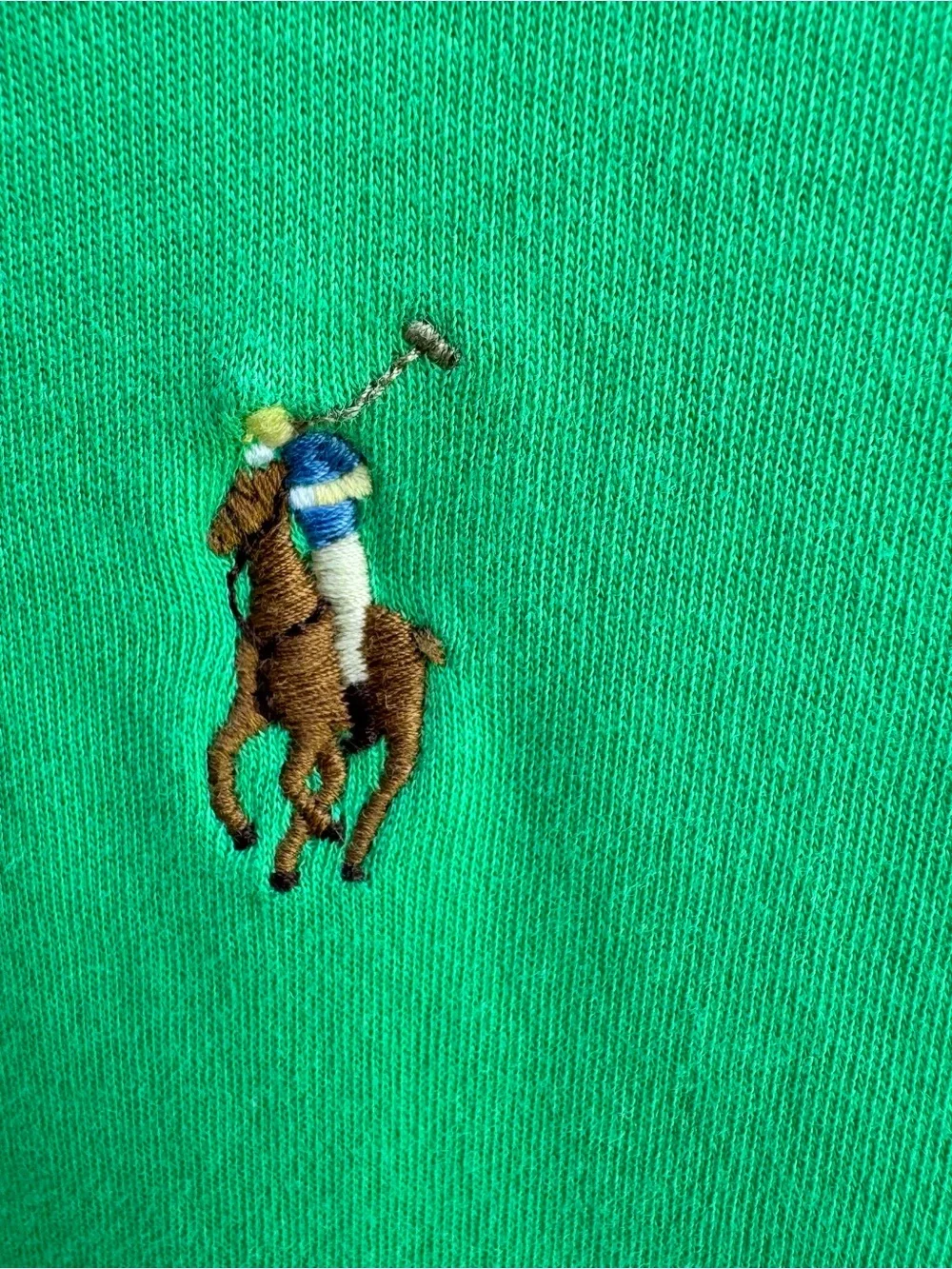 Ralph Lauren Green Polo Shirt with Embroidered Logo